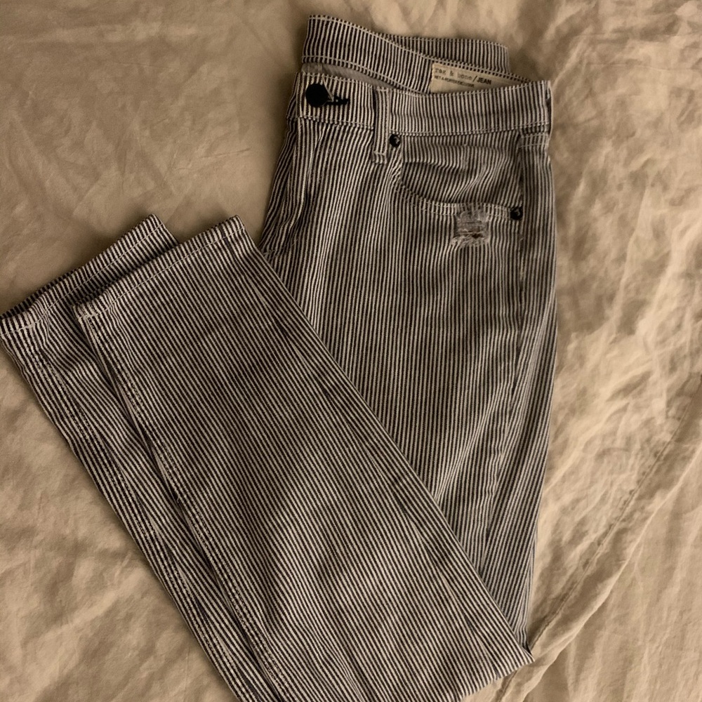 Rag & Bone stripe skinny jean